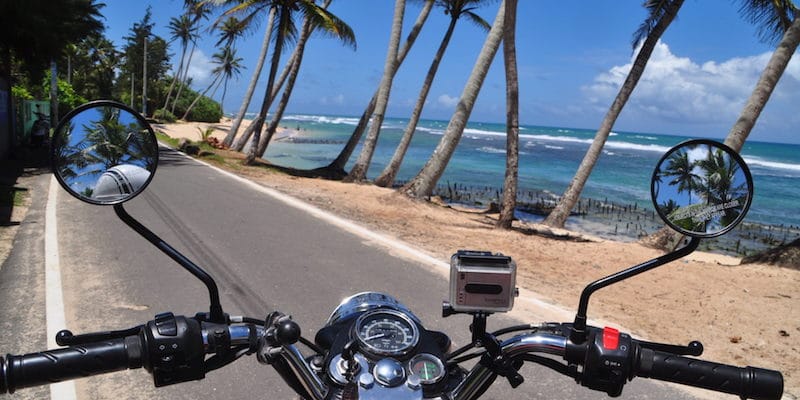 Bike, road, ocean